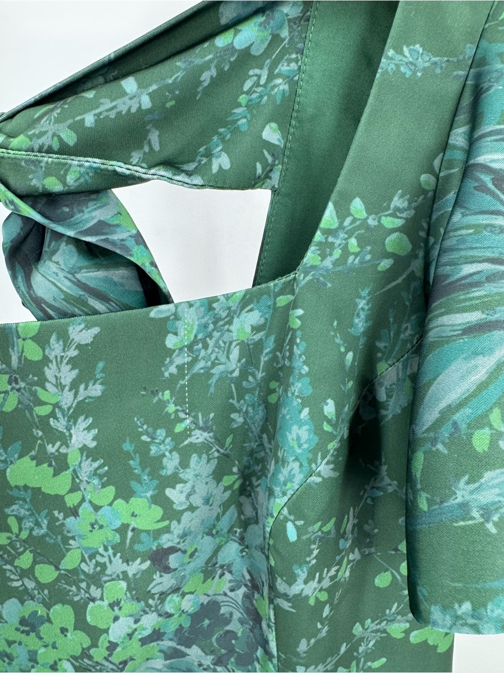 Sachin + Babi Emerald Green Floral Maxi Dress with Flutter Sleeves - Picture 6 of 13